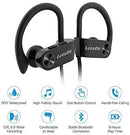 Bluetooth Headphones, Letsfit Wireless Headphones, IPX7 Waterproof Sports Earphones Gym Running, HD Stereo Headset w/Mic, 8 Hours Battery Noise Cancelling Bluetooth Earbuds