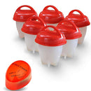 Egg Cooker - Hard Boiled Eggs without the Shell, Eggies ready for snack,6 Pack with BONUS ITEM.