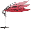 Nature's Blossom 10 Ft Cantilever Offset Patio Umbrella Outdoor Aluminum Hanging Umbrella with Crank and Air Vent, 8 Ribs, Taupe