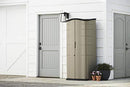 Rubbermaid FG374901OLVSS Vertical Storage Shed, Small, Beige