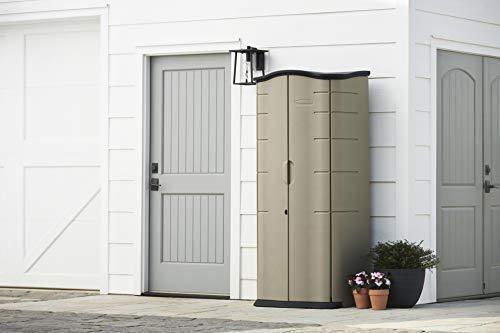 Rubbermaid FG374901OLVSS Vertical Storage Shed, Small, Beige