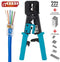 ITBEBE RJ45 Crimping Tool Made of Hardened Steel with Wire Cutter Stripping Blades and Textured Grips (RJ45 CRIMPER TURQUOISE-B)