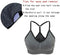 AKAMC 3 Pack Women's Medium Support Cross Back Wirefree Removable Cups Yoga Sport Bra