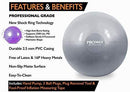 PRO MAX Exercise Ball by SmarterLife - Professional Grade Yoga Ball for Balance, Stability, Fitness, Pilates, Birthing, Therapy, Office Ball Chair, Classroom Flexible Seating