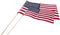 Set of 12 Bulk American Flags: 12" x 18" Small American Flags on Wooden Sticks from Darice