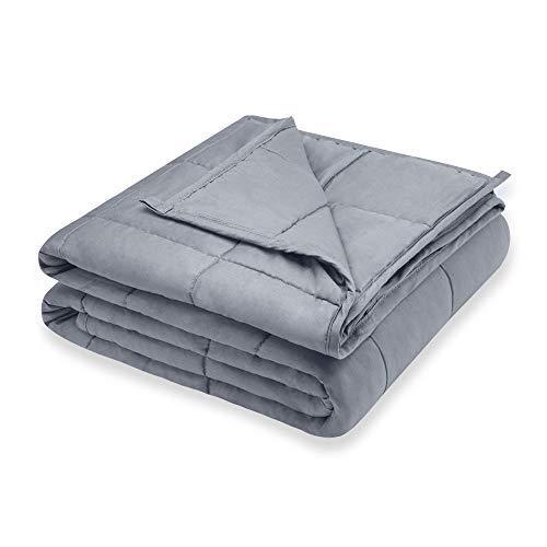 Weighted Idea Sleep Weighted Blanket | 12 lbs | 48''x78'' | Cotton | Grey | for Adult Woman and Man