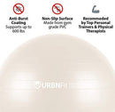 URBNFit Exercise Ball (Multiple Sizes) for Fitness, Stability, Balance & Yoga - Workout Guide & Quick Pump Included - Anti Burst Professional Quality Design