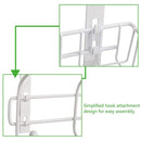 Lifewit Over The Door Hook Hanger Two Tiers 10 Hooks Mesh Basket Adjustable Storage Rack Coats Hats Robes to (White)