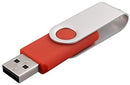 RAOYI 100PCS 4G USB Flash Drive USB 2.0 4GB Flash Drive Memory Stick Fold Storage Thumb Stick Pen New Swivel Design Red