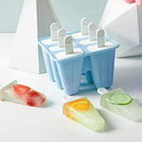 Goging Popsicle Mould，Popsicle Molds 6 Pieces Silicone Ice Pop Molds BPA Free Popsicle Mold Reusable Easy Release Ice Pop Make (Green)