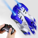 SGILE Remote Control Car Toy, Wall Climbing Car - Dual Mode 360° Rotating LED Head Gravity Defying Stunt Car, Gift for Kids, Blue