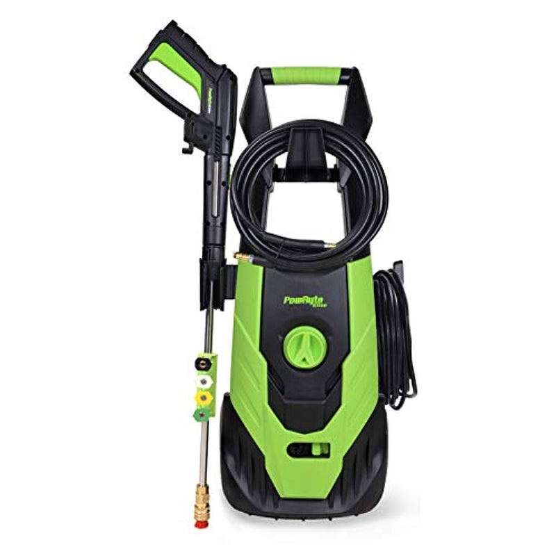 PowRyte Elite 2100 PSI 1.8 GPM Electric Pressure Washer, Power Washer with Adjustable Spray Nozzle, Extra Turbo Nozzle, Onboard Detergent Tank