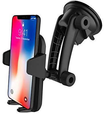 Cell Phone Holder for Car, Car Phone Mount, Yostyle Car Windshield & Dashboard Phone Mount Cradle for iPhone X/Xs/XR/Xs Max/8/8Plus/7/6s/SE,Galaxy S10/S9/S8/S7/Note 8 9,LG, Nexus, Sony,BlackBerry