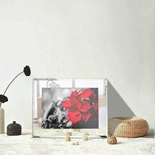 Amazing Roo 5x7 Mirror Picture Frame for Table Top Display 5 x 7 inch Glass Photo Frames, Set of 4