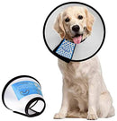 Supet Dog Cone Adjustable Pet Cone Pet Recovery Collar Comfy Pet Cone Collar Protective Collar for After Surgery Anti-Bite Lick Wound Healing Safety Practical Plastic E-Collar for Dogs and Cats