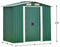 CrownLand outdoor storage shed 4x7 FT tool house garden backyard with roof green white