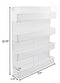 TQVAI 5 Tier Wall Mount Spice Rack Organizer Kitchen Spice Storage Shelf - Made of Sturdy Punching Net, White