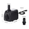 Homasy 400GPH Submersible Pump 25W Ultra Quiet Fountain Water Pump with 5.9ft Power Cord, 2 Nozzles for Aquarium, Fish Tank, Pond, Hydroponics, Statuary