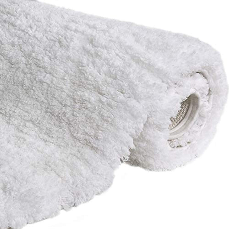 Lifewit Bath Mat White Bathroom Rug Soft Shag Water Absorbent Non-Slip Rubber, 20" x 32"