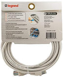 Legrand - On-Q CAT 5e Patch Cable, 10Gbps Ethernet Speed, Computer Networking Cord/Data Cable, 7-foot, AC3507WHV1