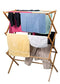 Home-it clothes drying rack - Bamboo Wooden clothes rack  - heavy duty cloth drying stand