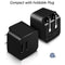 Wall Charger,AMEMO® 12W(2.4A) 2-Port USB Power Adapter with Foldable Plug for iPhone,iPad,Samsung Galaxy, Motorola,HTC,Other Smartphones,External Batteries and More (Black)