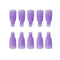 Benbilry Nail Polish Remover Clips, 10 Pcs Reusable Soak Off Gel Plastic Nail Art Soak Off Clip Caps UV Gel Polish Removal (Purple)