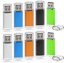 RAOYI 10Pack 2G 2GB USB Flash Drive USB 2.0 Memory Stick Thumb Drive Pen Drive Blue