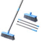 HUYIJJH Floor Scrub Brush with Long Handle-52.8",Stiff Bristle Tub and Tile Grout Brush Scrubber with Adjustable Stainless Steel Handle for Cleaning Bathroom, Wall and Deck