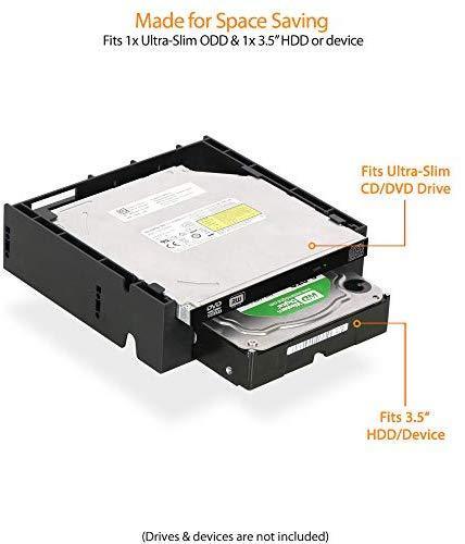 ICY DOCK 5.25” Ext. Bay to 3.5” HDD/Device Bay + Ultra Slim ODD Bay Mounting Kit Bracket - Flex-FIT Duo MB343SPO