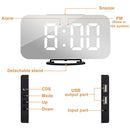 Adoric Digital Alarm Clock - 6.5" Easy Read LED Display, Easy Snooze Function, Dual USB Charger Port