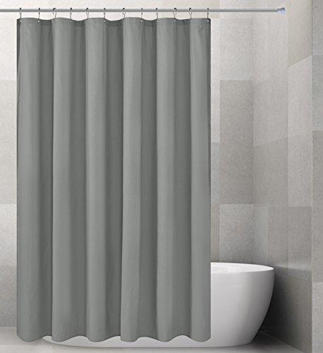 Barossa Design Waterproof Fabric Shower Curtain or Liner Hotel Quality, Machine Washable, White Shower Curtain Liner for Bath Tub, 72x72 Inches