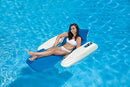 Poolmaster Swimming Pool Floating Chaise Lounge, Caribbean, Blue Stripe