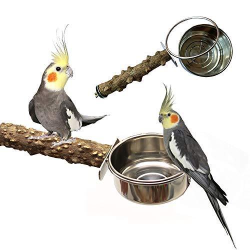 Vehomy Bird Perch Nature Wood Stand for Small Medium Parrots