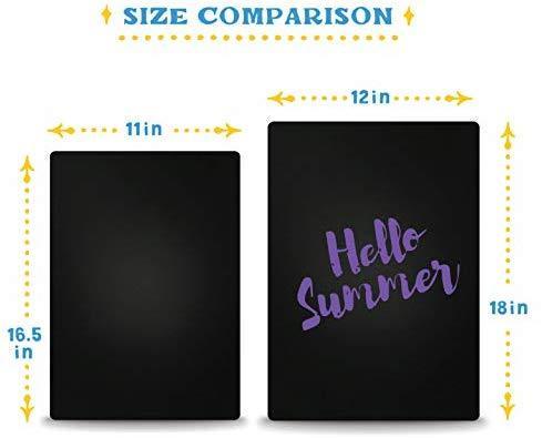 VersaChalk Small Frameless Black Acrylic Chalkboard Sign for Wall, 8 x 12 Inches