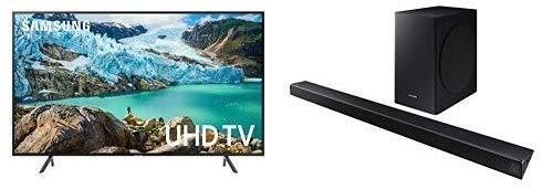 Samsung UN55RU7100FXZA Flat 55-Inch 4K UHD 7 Series Ultra HD Smart TV with HDR and Alexa Compatibility (2019 Model)