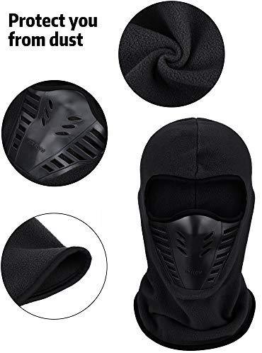 3 Pieces Balaclava Full Face Mask Ski Long Mask Windproof Sports Headwear for Hunting Fishing Activity Supplies