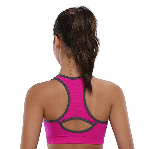 BAOMOSI Women's Seamless Racerback Sports Bra High Impact Support Yoga Gym Workout Fitness