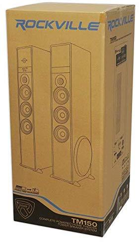 Rockville TM150B Black Home Theater System Tower Speakers 10" Sub/Blueooth/USB