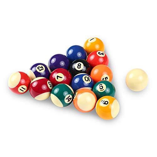 Godyluck 25MM / 38MM Children Billiards Table Balls Set Resin Small Pool Cue Balls Full Set