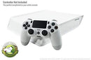 Playstation 4 Dust Cover by Foamy Lizard – LIMITED EDITION ARCTIC WHITE THE ORIGINAL MADE IN U.S.A. TexoShield (TM) premium soft lined LEATHERETTE PS4 dust guard w/back cable port (Horizontal, White)