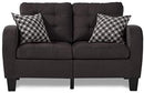 Homelegance Sinclair 84" x 107" Fabric Sectional Sofa, Gray