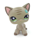 Littlest pet shop Pale Grey Short hair Kitty Cat LPS mini Action Figures