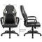 Furmax Office Chair Desk Leather Gaming Chair, High Back Ergonomic Adjustable Racing Chair,Task Swivel Executive Computer Chair Headrest and Lumbar Support (Black)