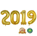 2019 Happy New Year Balloons | 40-inch Gold 2019 Number Foil Large Balloons | Perfect for New Year’s Party/Events as Balloon Decorations