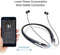 Bluetooth Retractable Headphones, Wireless Earbuds Neckband Headset Noise Cancelling Stereo Earphones with Mic (15 Hours Play Time, Black)