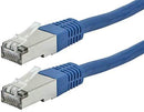 Monoprice ZerobootCat6A Ethernet Patch Cable - Network Internet Cord - Zeroboot RJ45, Stranded, 550Mhz, STP, Pure Bare Copper Wire, 10G, 26AWG, 14ft, Blue