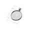 Miraclekoo 20 Set Silver Plated Round Bezel Pendant Trays with Glass Dome Tiles Cabochon 25 mm Blanks Cameo Bezel Cabochon Settings