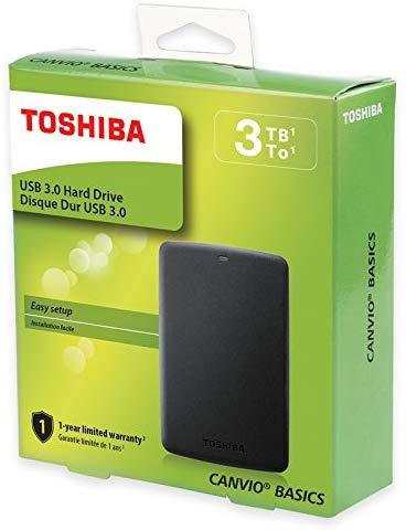 Toshiba HDTB420XK3AA Canvio Basics 2TB Portable External Hard Drive USB 3.0, Black