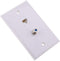 JZLiner Ethernet Coax RJ45 Coaxial F Type Wall plate Jack Socket Outlet Networking Cover Panel